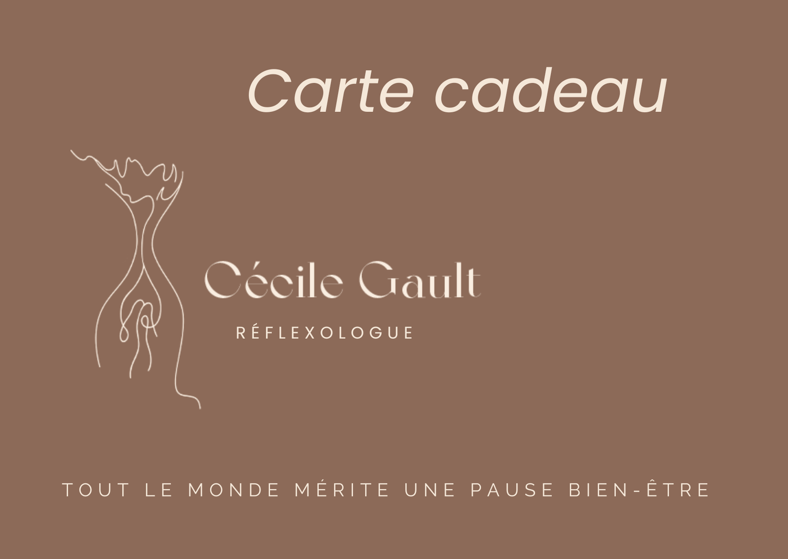 Recto carte cadeau Cécile Gault, réflexologue certifiée